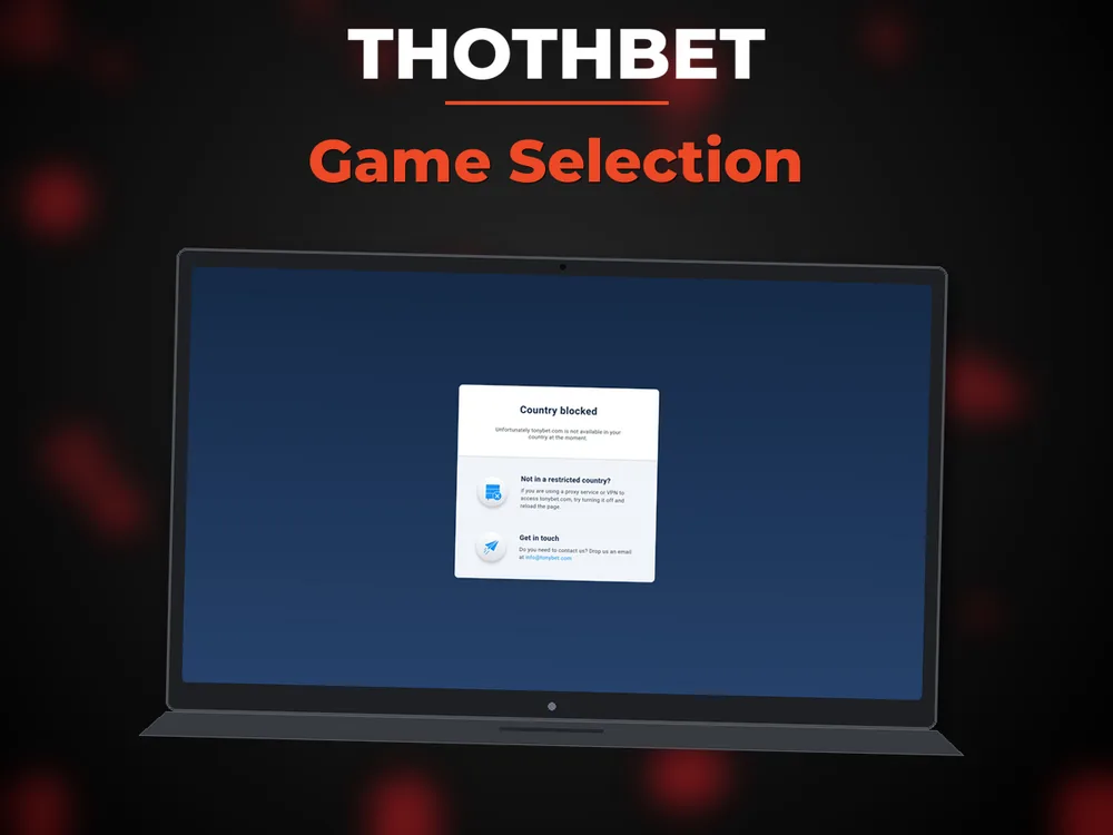 Thothbet - Game Selection